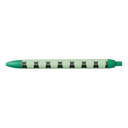 Schwarzer Teddybär Stift (Vorderseite)