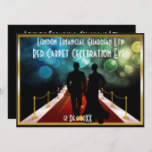 Schwarzer Teppichboden - Einladung zur Krawatte (Vorne/Hinten)