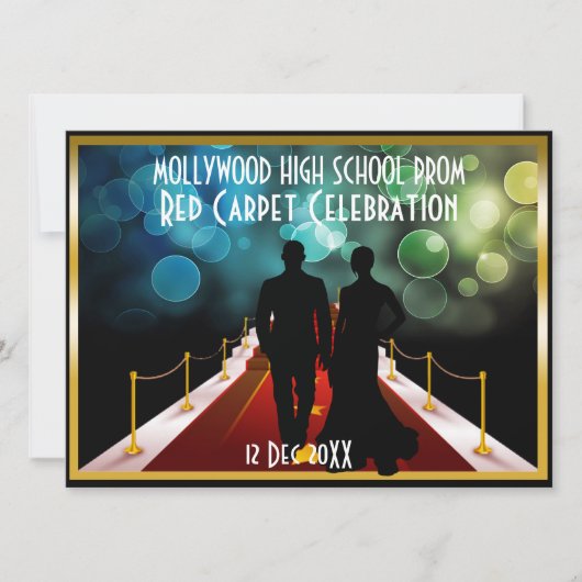 Schwarzer Teppichboden - Einladung zur Krawatte (Vorderseite)