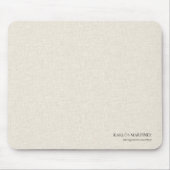 Schwarzer Text auf beigem Leinen Einwanderungsanwa Mousepad (Vorne)