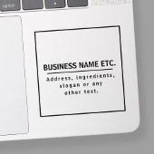 Schwarzer Text auf Transparent löschen Aufkleber