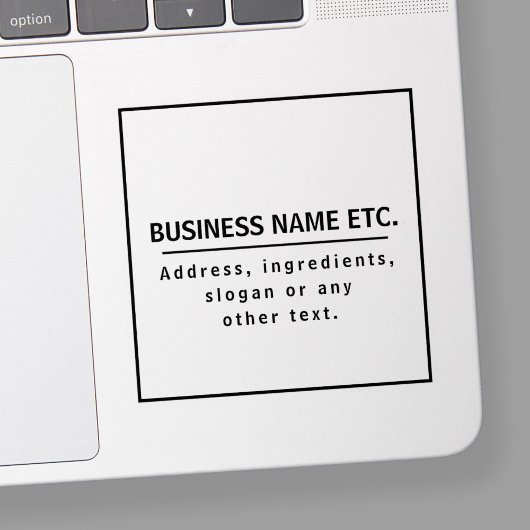 Schwarzer Text auf Transparent löschen Aufkleber