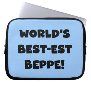 Schwarzer Text Beste Beppe T - Shirt und Geschenke Laptopschutzhülle