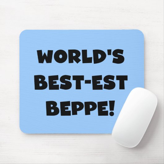 Schwarzer Text Beste Beppe T - Shirt und Geschenke Mousepad (Mit Mouse)