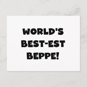 Schwarzer Text Beste Beppe T - Shirt und Geschenke Postkarte