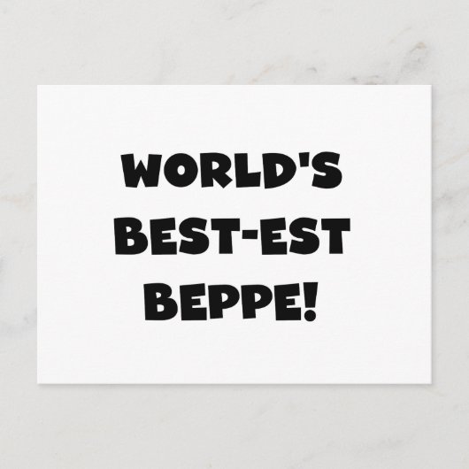 Schwarzer Text Beste Beppe T - Shirt und Geschenke Postkarte (Vorderseite)
