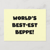 Schwarzer Text Beste Beppe T - Shirt und Geschenke Postkarte (Vorderseite)