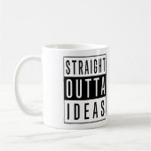 Schwarzer Text Design-Funny Straight Outta Ideen Kaffeetasse (Links)