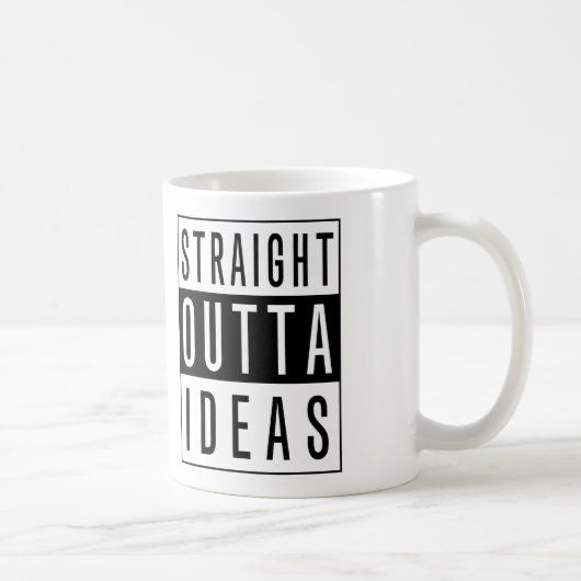 Schwarzer Text Design-Funny Straight Outta Ideen Kaffeetasse (Rechts)