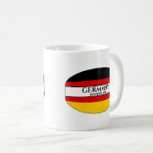 Schwarzer Text Deutschland Wiedervereinigung der F Kaffeetasse (VorderseiteRechts)