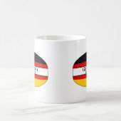 Schwarzer Text Deutschland Wiedervereinigung der F Kaffeetasse (Mittel)