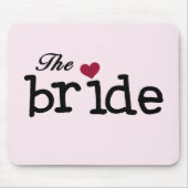 Schwarzer Text die Braut-T-Shirts und die Mousepad (Vorne)