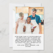 Schwarzer Text Endlich Offiziell unsere Foto-Adopt Ankündigung (Rückseite)