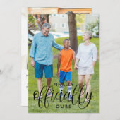 Schwarzer Text Endlich Offiziell unsere Foto-Adopt Ankündigung (Vorne/Hinten)