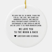 Schwarzer Text | Enkelkinder machen Life Grand Fot Keramik Ornament (Hinten)