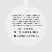 Schwarzer Text | Enkelkinder machen Life Grand Fot Ornament (Rückseite)