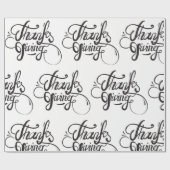 Schwarzer Text - Erntedank Geschenkpapier (Flach)