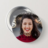 Schwarzer Text für personalisiertes Foto Button (Vorne & Hinten)