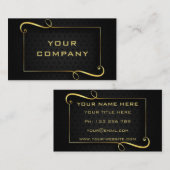 Schwarzer Text: Goldene Berufliche Visitenkarte (Vorne/Hinten)