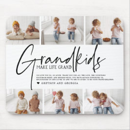 Schwarzer Text| Grandkids Make Life Grand Foto Mousepad
