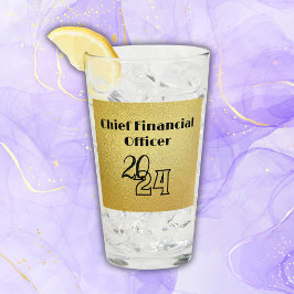 Schwarzer Text in Gold - Monogramm | Glas