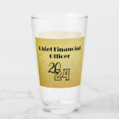 Schwarzer Text in Gold - Monogramm | Glas (Rückseite)