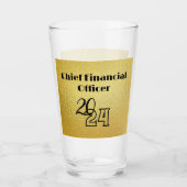 Schwarzer Text in Gold - Monogramm | Glas (Vorderseite)