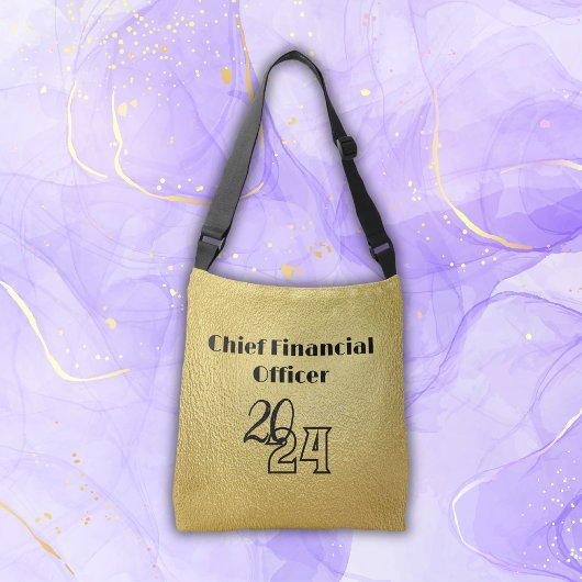 Schwarzer Text in Gold - Monogramm | Tragetaschen Mit Langen Trägern