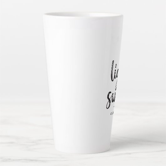 Schwarzer Text leicht und süß Kaffee Tasse (Vorderseite)