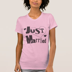 Schwarzer Text mit Herz nur verheiratet Hemd T-Shirt
