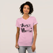 Schwarzer Text mit Herz nur verheiratet Hemd T-Shirt (Vorne ganz)