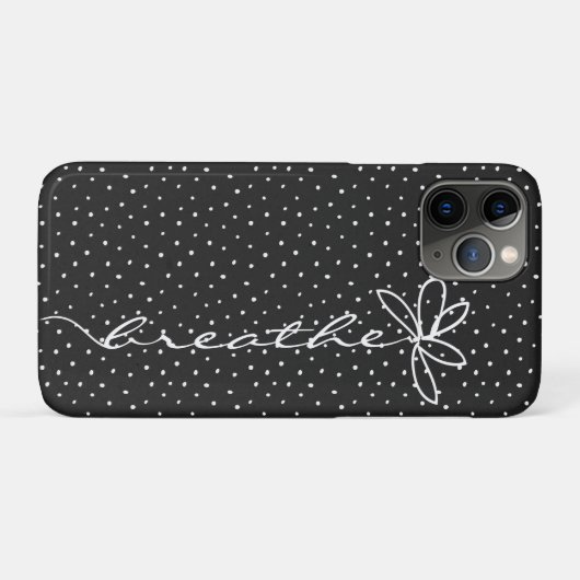 Schwarzer Text mit weißen Polka-Punkten Case-Mate iPhone Hülle (Rückseite (Horizontal))