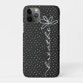 Schwarzer Text mit weißen Polka-Punkten Case-Mate iPhone Hülle (Rückseite)