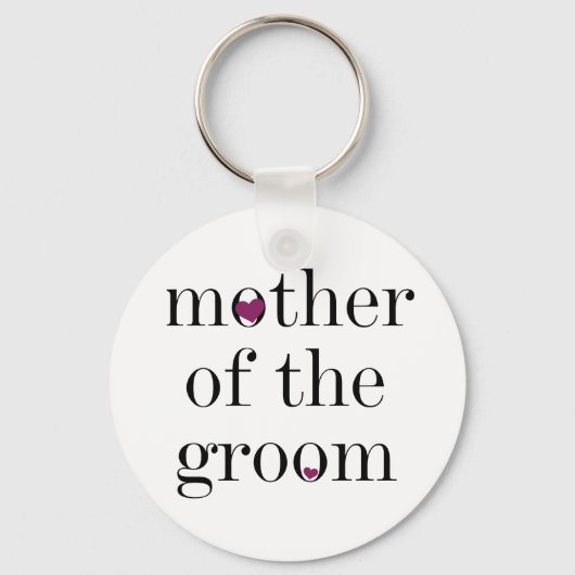 Schwarzer Text Mutter des Groom-Schlüsselanhängers Schlüsselanhänger (Vorderseite)