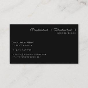 Schwarzer Text nur moderne, minimalistische Visite Visitenkarte