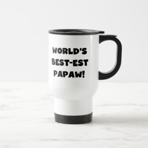 Schwarzer Text Weltbeste Papaw-Geschenke Reisebecher