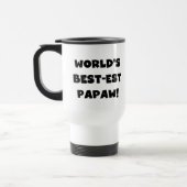 Schwarzer Text Weltbeste Papaw-Geschenke Reisebecher (Links)