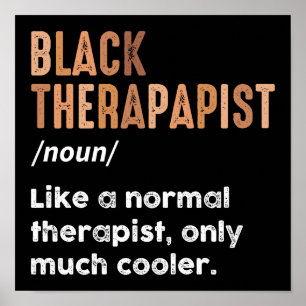 Schwarzer Therapeut Definition Lustig Afroamerikan Poster