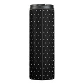Schwarzer Thermobecher im chic Stil mit weißen Pun Thermosbecher (Rückseite)