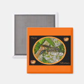 Schwarzer Thread-Waist Halloween-Magnet Magnet (Vorderseite/Rückseite)