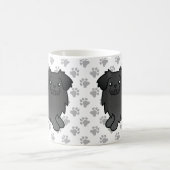 Schwarzer tibetischer Spanier Niedlicher Cartoon D Kaffeetasse (Mittel)