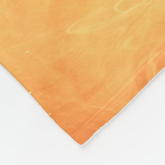 Schwarzer Tiger auf fiery Orange Fleecedecke (Ecke)