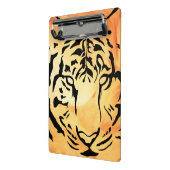 Schwarzer Tiger auf fiery Orange Mini Klemmbrett (Gewinkelt2)