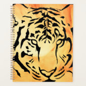 Schwarzer Tiger auf fiery Orange Planer (Vorderseite)