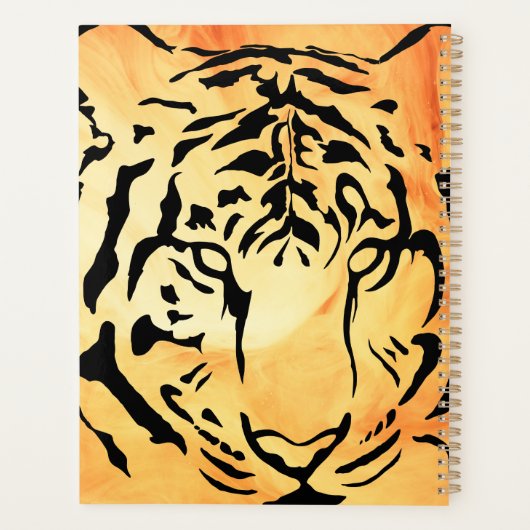 Schwarzer Tiger auf fiery Orange Planer (Rückseite)
