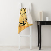 Schwarzer Tiger auf fiery Orange Sherpadecke (Beispiel)
