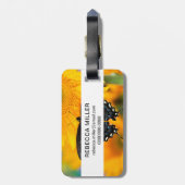 Schwarzer Tiger Gepäckanhänger (Rückseite vertikal)