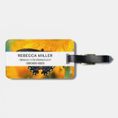 Schwarzer Tiger Gepäckanhänger (Rückseite horizontal)