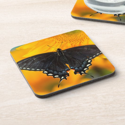 Schwarzer Tiger Getränkeuntersetzer (Linke Seite)