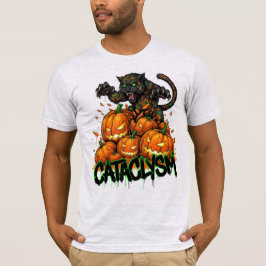 Schwarzer Tiger-Jack-o-Lantern-Kataklysmus T-Shirt